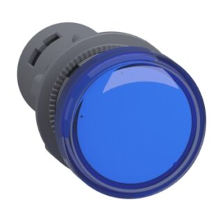 SCHNEIDER Bouton lumineux Ø22 bleu LED intégrée 220V  – XA2EVM6LC