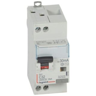 LEGRAND Disjoncteur différentiel monobloc DX³6000 10kA arrivée haute et départ bas à vis U+N 230V~ - 32A - typeAC 30mA – 410788