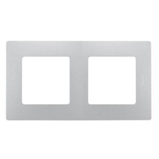 LEGRAND Niloé Plaque Niloé 2 postes Argent – 096715