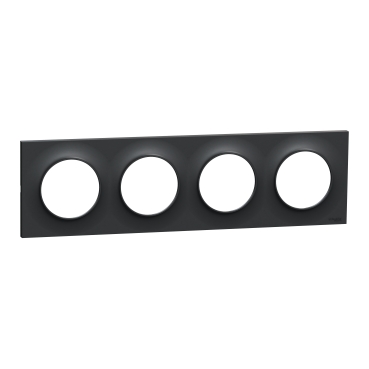 SCHNEIDER Odace Styl Plaque quadruple anthracite - S540708 – Image 2