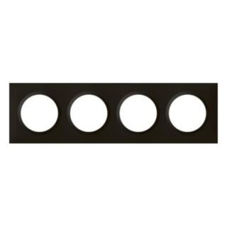 LEGRAND Dooxie Plaque carrée 4 postes finition noir velours – 600864