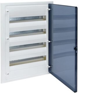 HAGER Coffret encastré 72 M porte transp. – VF418TF
